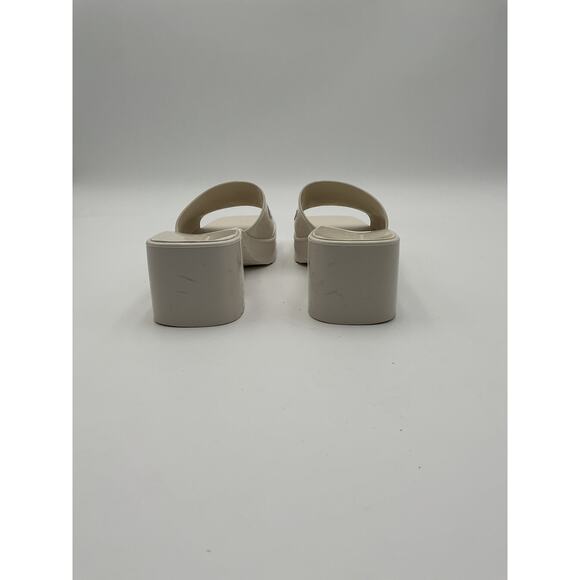 Gucci Rubber Logo Mystic White Rubber Platform Slide Sandal Size 7 - Picture 5 of 6